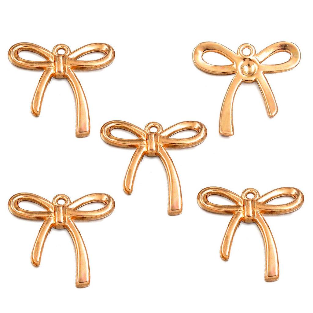 23 Styles Bowknot DIY Alloy Hollow Pendant Charm for Handmade Necklace & Bracelet