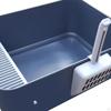 Open Top Cat Litter Tray with High Sided Sturdy Heighten for Small Large Cats Splashproof Toilet
