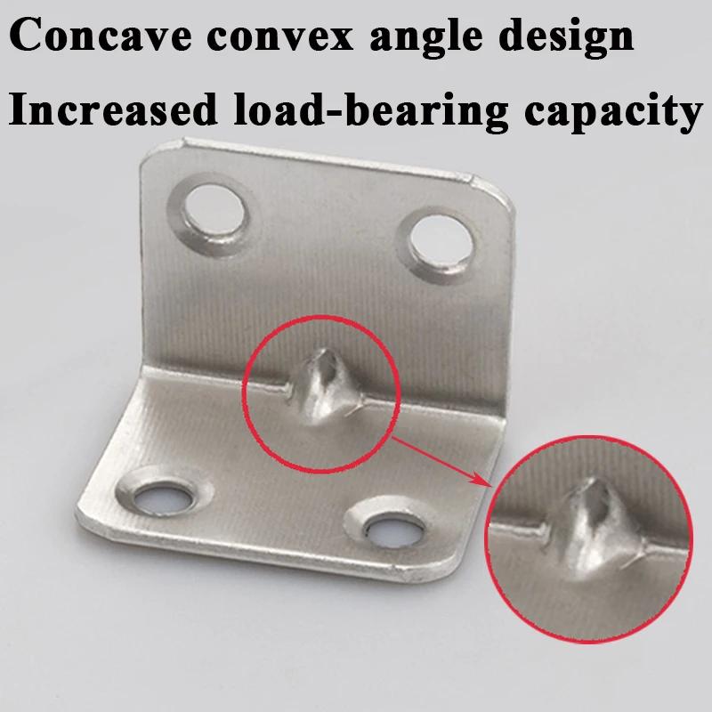 50/10PCS L-Shaped Universal Corner Bracket 90 Degree Right Angle Fixed Wood Furniture Bedframe Cabinet Home Hardware Accessories