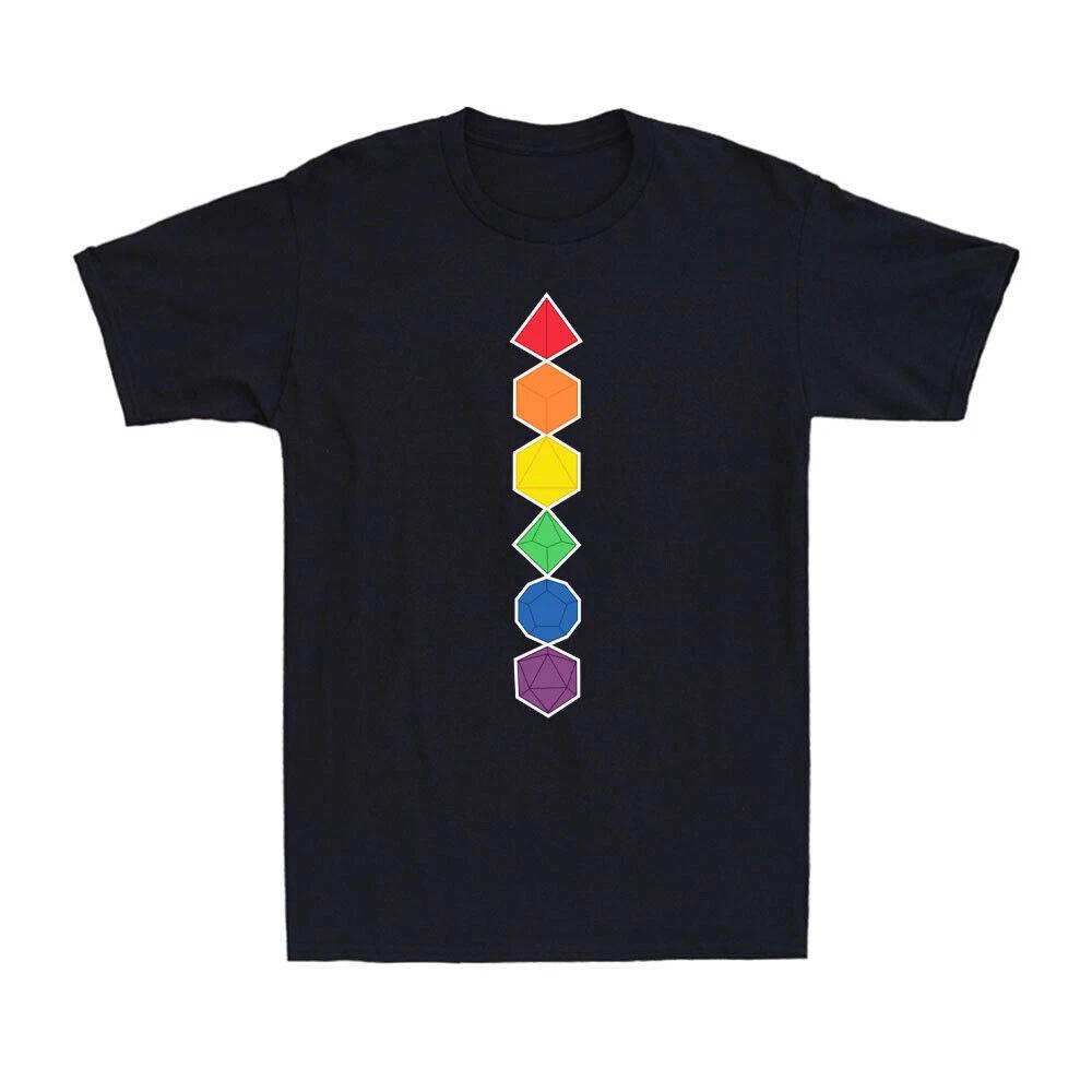Dice Pride Flag Funny LGBT Gay Pride Rainbow Gift Vintage Men's T-Shirt