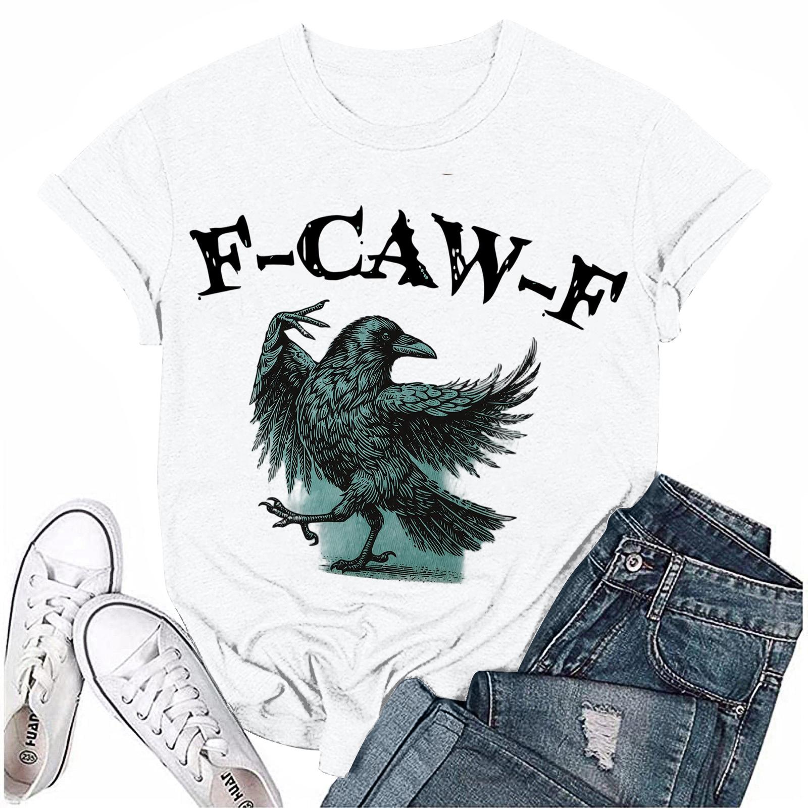 

Женский топ с круглым вырезом и короткими рукавами с 2D-принтом XL белый