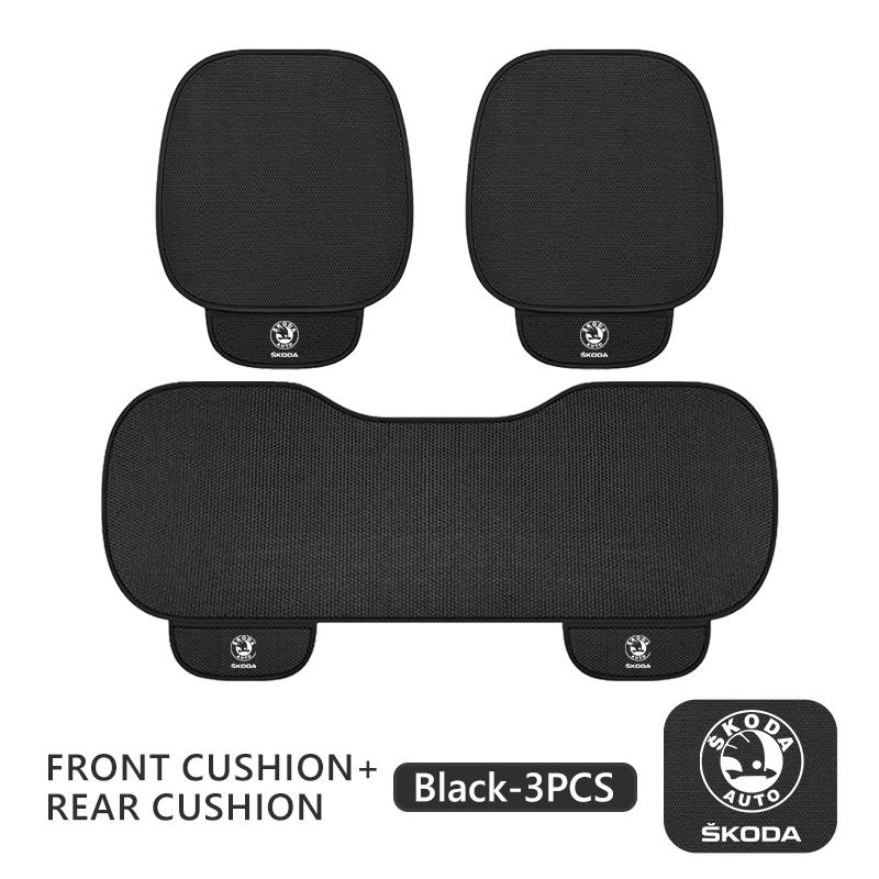 AAFO1 For Skoda Car Non-slip Seat Cushion Storage Ice Silk Cushion Auto Accessories Kamiq Karoq Octavia 2 3 Rapid Scala Kami Fabia VII