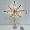 Star Christmas Tree Topper LED Light Lamp Iron Glitter Christmas Tree Decoration Xmas Decoration Party Supplies Light Up Props