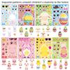 8/16 Sheets Cartoon Easter Eggs Puzzle Stickers Make Your Own Kawaii Chick Cow Rabbit Decals Children Jigsaw Toys For Kids Gift