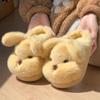Fashion Cartoon Puppy Furry Cute Indoor Slippers Women 2025 Winter Fluffy Fur Non Slip Children's Home Slippers Warm Thick Plush Slides