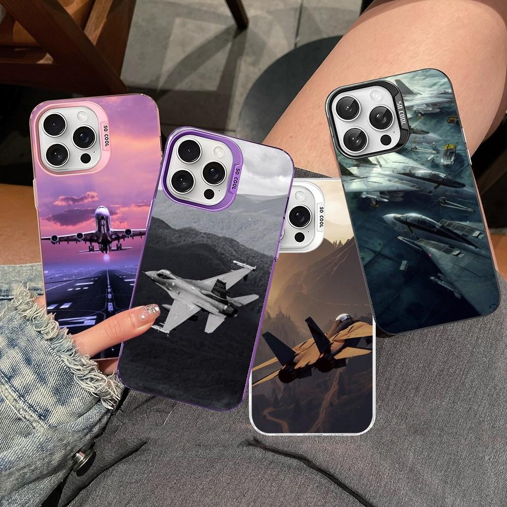 Aircraft Airplane cool Phone Case For iPhone 16 15 14 13 12 11 Pro Max X XR XSMAX 8 7 Plus Matte Shockproof Back Cover