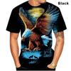 New Eagle 3D Printed T Shirt U.S. National Bird Graphic T-shirt Men And Women Fashion Street Short-sleeved