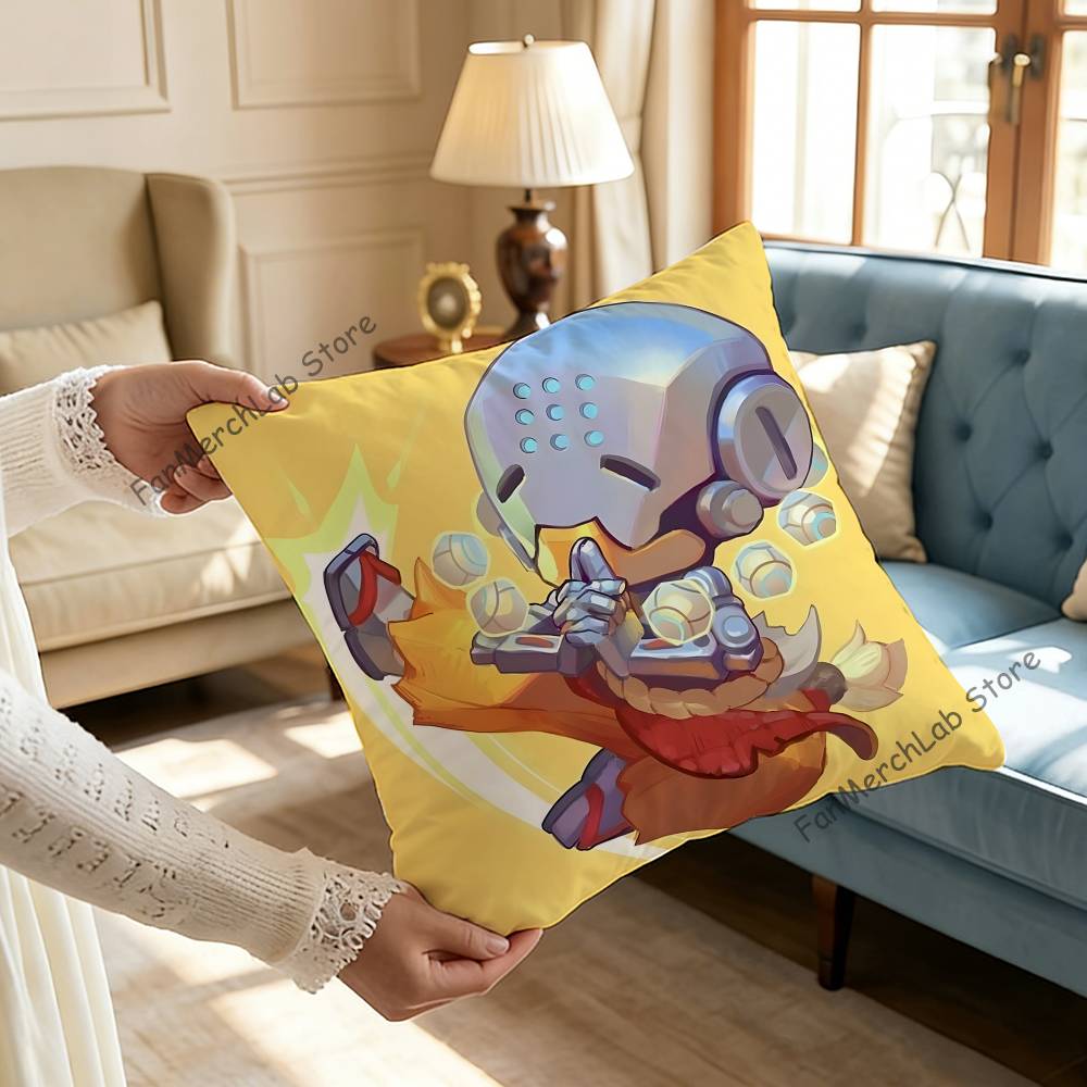 Pop Game OOverwatchS Pillowcase Pillowslip Cushion Plush Boys Girls Cartoon Anime Kawaii Decoration Kids Birthday Cute Gifts