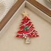 Colorful Rhinestone Star Christmas Tree Brooch - Retro Holiday Gift Accessory