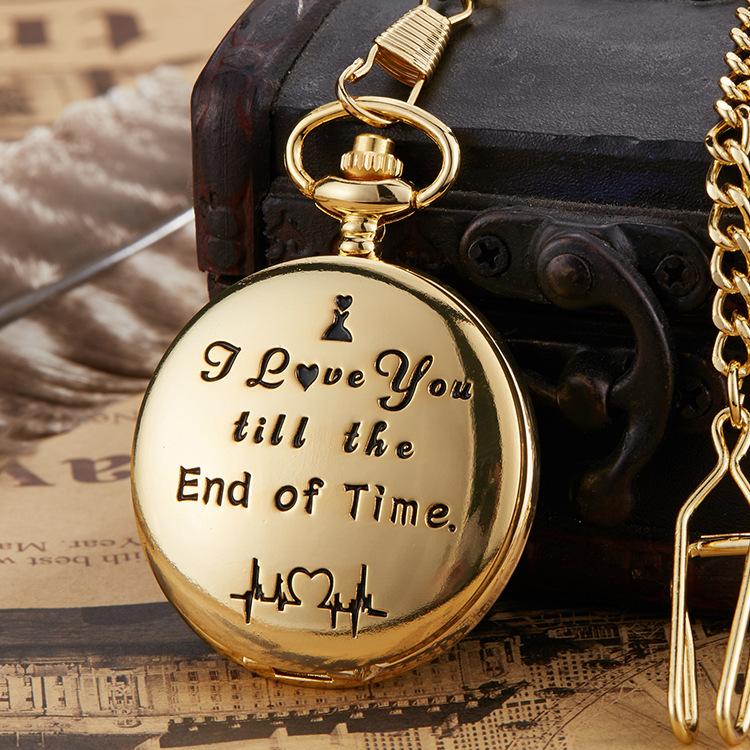 Engraved Vintage Quartz Pocket Watch Pendant Vintage Pocket Watch