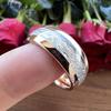 4MM 6MM 8MM Men Women Tungsten Engagement Wedding Band Bright Meteorite Inlay Valentine's Day Gift Jewelry Comfort Fit