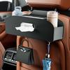 Car Seat Back Organizer With Hooks Leather Auto Backseat Hanging Cup Holder Tissue Box Holder Back Seat Headrest Storage Box