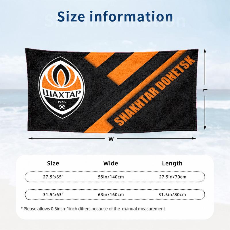FC Shakhtar Donezk Mikrofaser Strandtuch Schnelltrocknend Sandfrei Leichtgewichtig Strandtücher für Reisen Schwimmen Camping