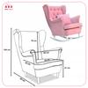 Scandinavian Wingback Rocking Chair Gaja Family Furniture Heather Pink Living Room