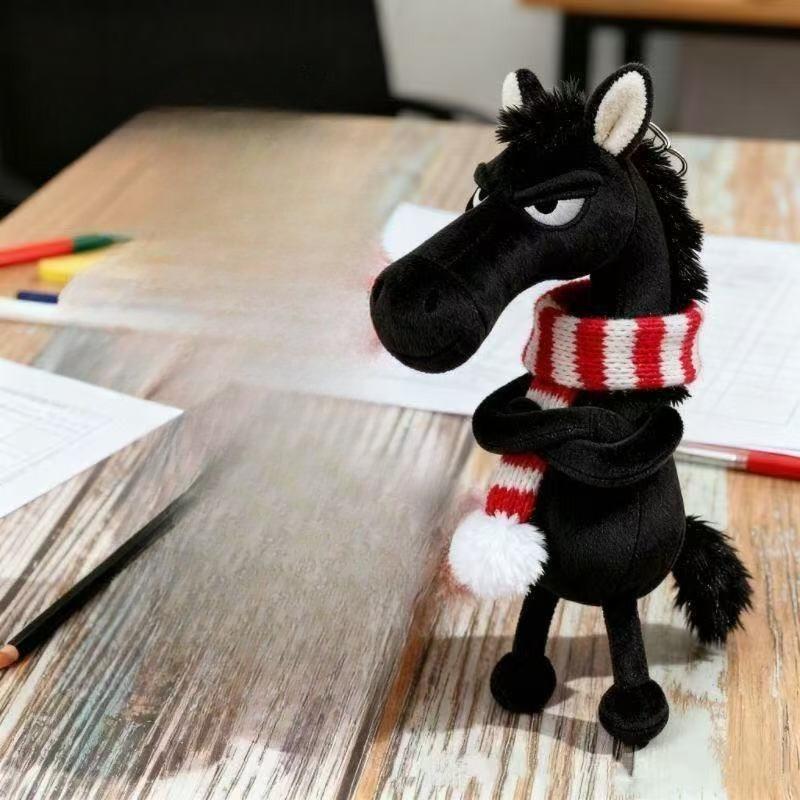 Horse Keychain Plush Toy Backpack Pendant Decoration Year of The Horse Plush Toy New Year's Gifts for Boys and Girls