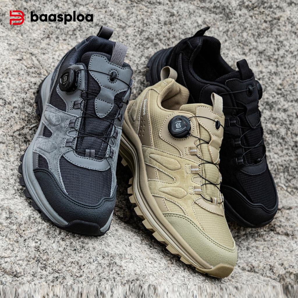 Men's Hiking Boots Outdoor Shoes Swivel Buckle Non-slip Lightweight Hiking Shoes Men's Non-slip Sports Shoes Breathable Cross-country Running Shoes