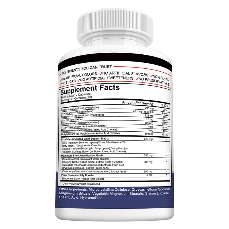 Sägepalmenextrakt Nahrungsergänzungsmittel, Mit Kalzium, Vitamin D, 120 Kapseln pro Flasche