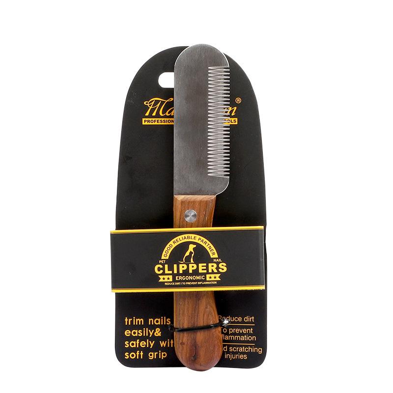 Pet comb Schnauzer plucking knife, wooden terrier West Highland bristle fox plucking knife 90135