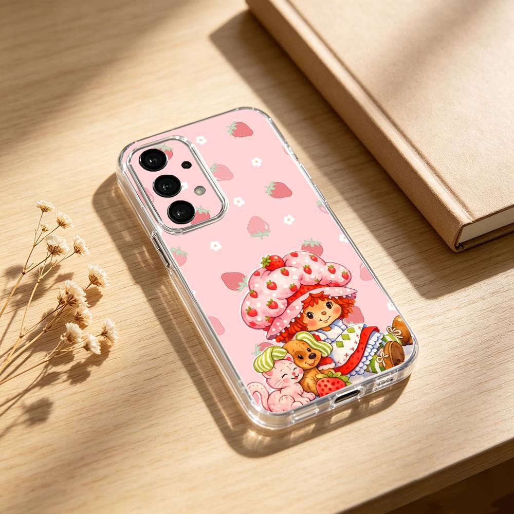 S-Strawberry S-Shortcake Wave Phone Case For Samsung S25,24,21,22,23,30,Ultra,20,Plus,Fe,Lite,Note Transparent Cover