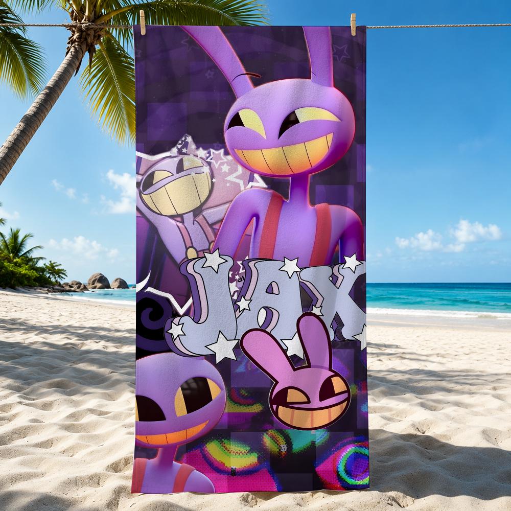 The A-Amazing D-Digital C-Circus Towel Microfiber Thin Lightweight Absorbent Quick Dry For Beach Swimming Yoga Bath Sport Travel