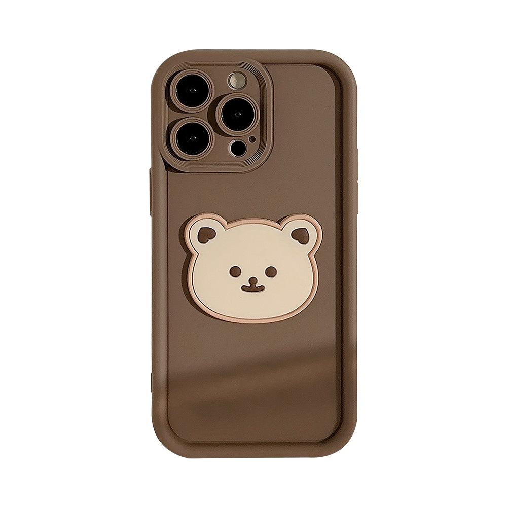 Applicable To 15 IPhone 17 Three-dimensional Bear 15pro Max Doll 13 Cartoon 16 All Inclusive XR
