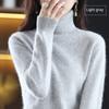 Women's Clothing For Autumn Winter 100% Mink Plush Turtleneck Pullover Sweater Ladies Cashmere Sweater