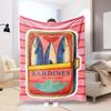 Canned Pacific Saury Flannel Blanket Warm Soft Halloween Christmas Couch Warm Cozy Decorative Decor Gift for All Season