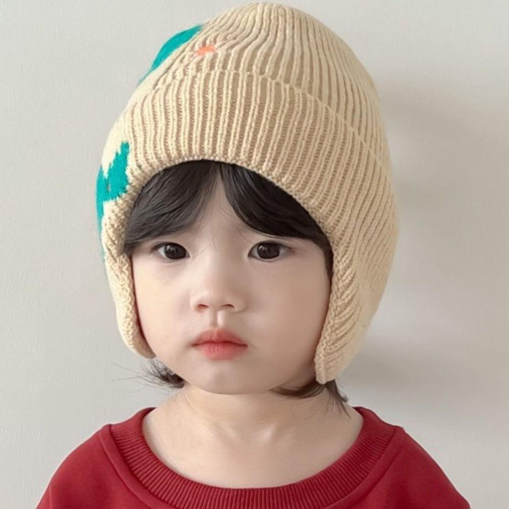 Cartoon Baby Boy Hat 3D Dinosaur Earflap Caps Unisex Beanie Hats  Boy