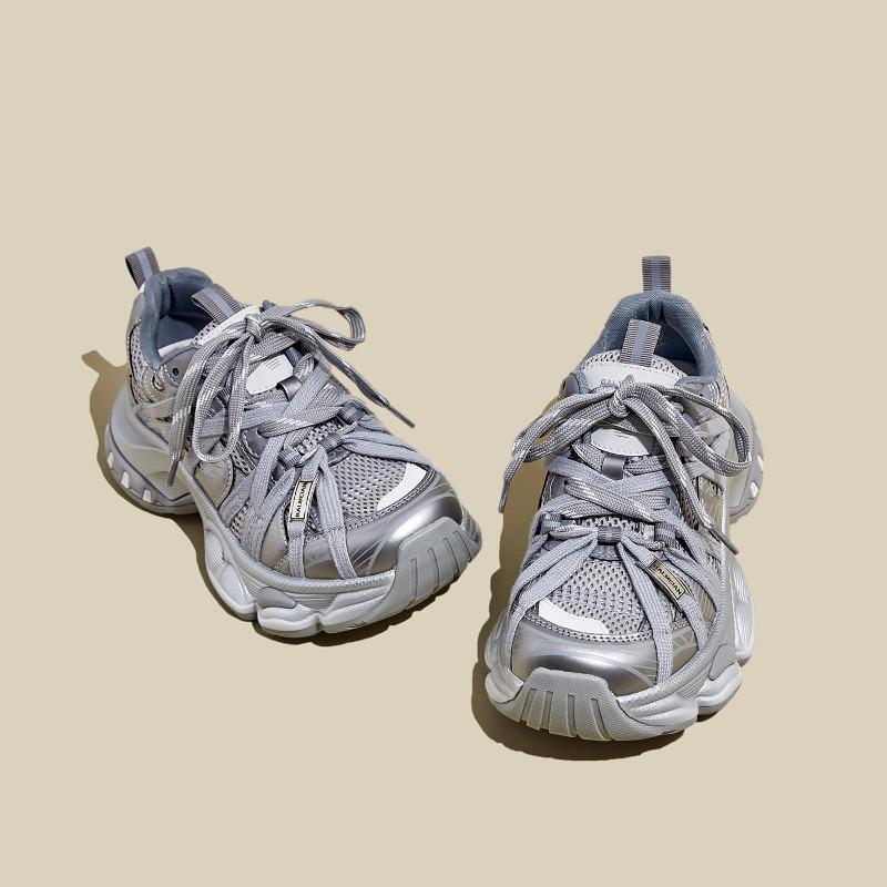 Summer and autumn new thick-soled breathable retro female dad shoes versatile casual sports shoes women