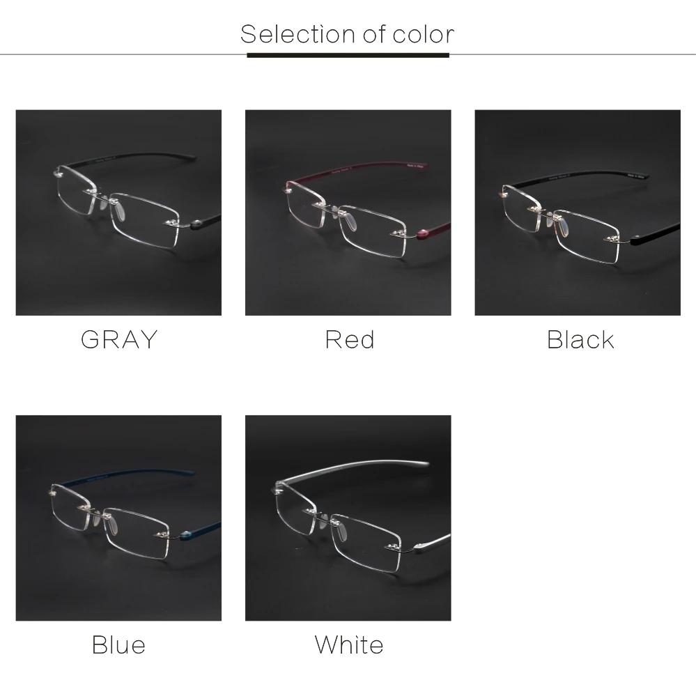 Frameless PC Reading Glasses for Men Women Lightweight Prescription Eyewear Readers with Clear Vision