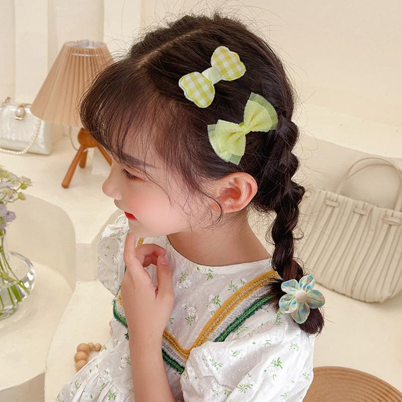 10Pcs/Set Baby Girls Hairpins Cute Flower Bow Lace Infant Toddler Barrettes Hair Clips Kids Hair Accessories