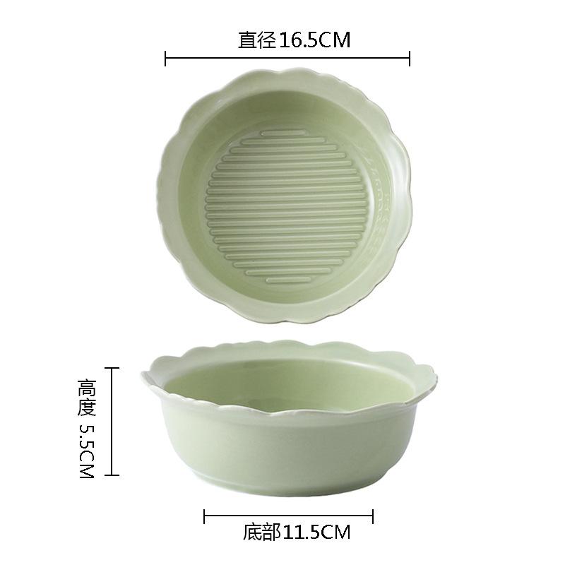 Underglaze Cream Style Tableware Dish Set Household Rice Bowl New Small Fresh New Value Rice Bowl Plate