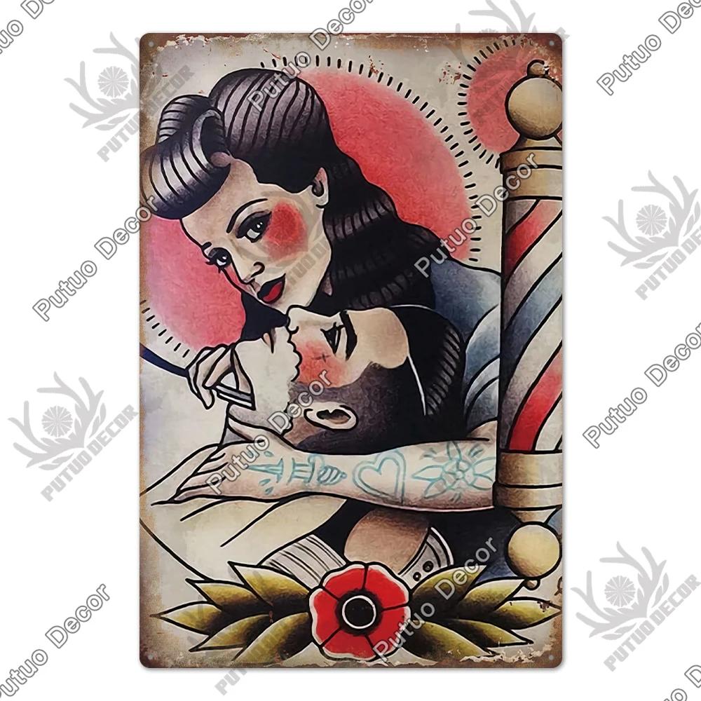 Putuo Decor Russian Place Metal Sign Plaque Metal Vintage Tin Sign Poster Decoration for Living Room Yard Bar Home Wall Decor