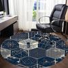 1pc Bee Honeycomb Office Round Area Rug, Indoor Mat Suitable ForOffice, Under Office Chairs Bedroom Living Room Home Decor, Room Deco D120