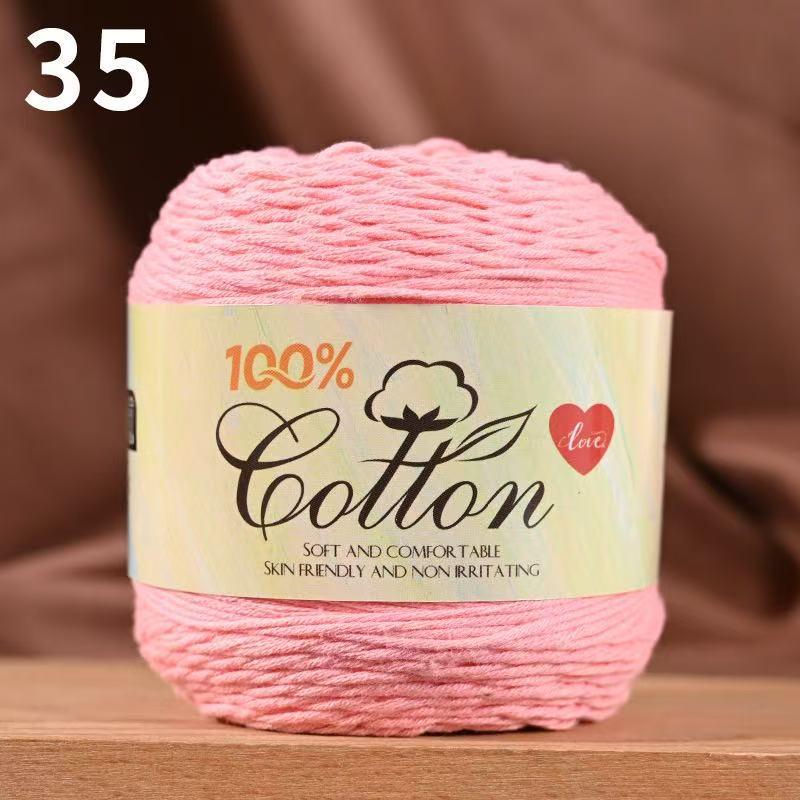 75g Medium Cotton Yarn Cake for Baby Sweater & Crochet Hat - Skin-friendly, Hand-knitted