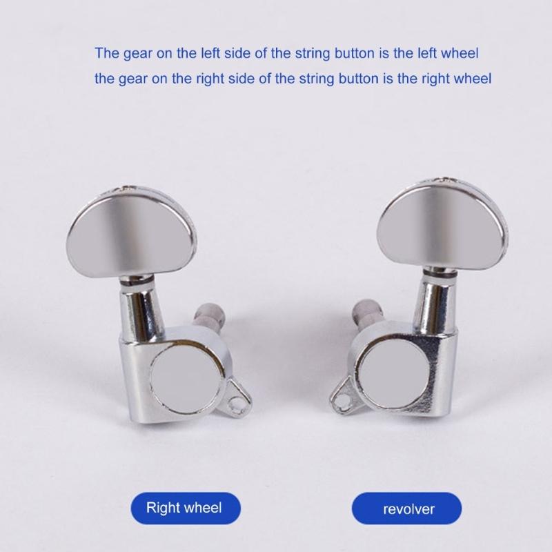 6Pcs Metal Guitar Tunings Pegs 3L3R Machine Head String Tuners Tunings Key Replacement Acoustics Guitar Tuner Enduring