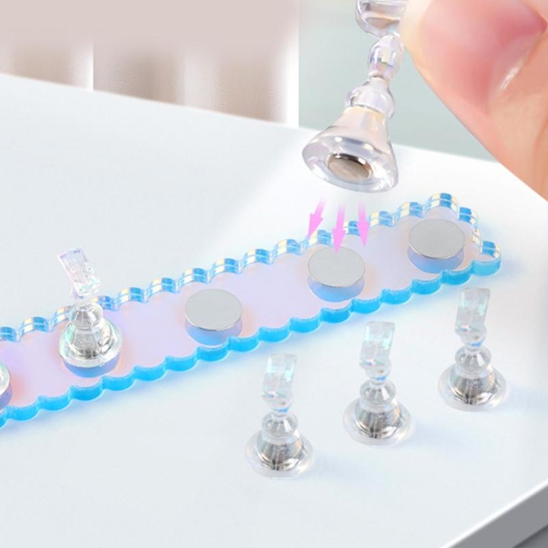 Nails Art Display Stand Magnetic Nail Tips Practice Holder Nail Stand Nail Holder Nail Tips Holder for Painting Nails