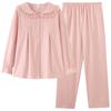 Pajamas With Chest Pads Women'S Pure Cotton Long-Sleeved Women'S Princess Style Loungewear Set