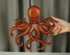 Hand-Carved Wooden Octopus Wall Decor – Nautical Marine-Themed Hanging Art Statue