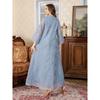 New Heavy Sequined Full Body Mesh Embroidered Kaftan Robe, Hot Sale Cross-border Women's Long Dress, Wholesale In Stock