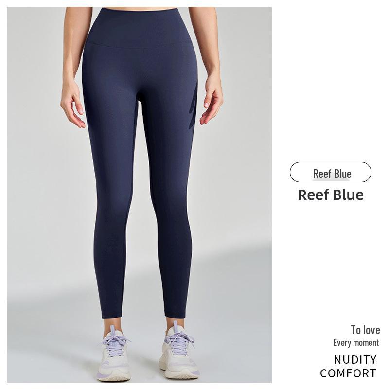 Lycra Brushed Nude Feel Slimming Yoga Pants - Women's Thickened Velvet High-End Pilates Fitness Trousers
