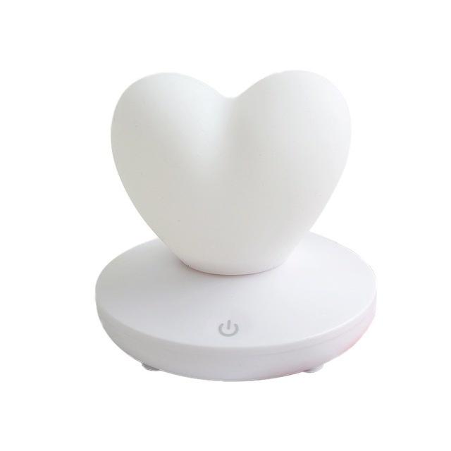 LED Touch Control Table Lamp USB Rechargable Girl Modeling Lamp Energy Saving Romantic Love Heart Sh