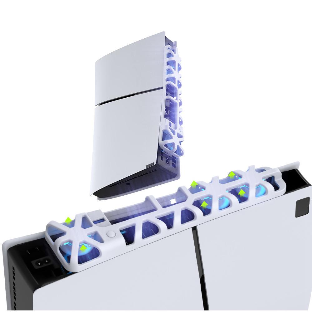 

Внешний вентилятор охлаждения для игровой консоли PlayStation 5 Slim Эффективная система охлаждения USB-порт Бесшумный вентилятор для PS5 Slim Аксессуары белый