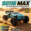 SG116PRO/MAX Remote Control Car 1:16 Scale Brushless Off-Road Drift Vehicle 80KM/H Four-Wheel Drive Racing RC Car For Kids Adult