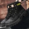 New Men's Ankle Boots, High-quality Outdoor Work Boots, Men's Fashionable Motorcycle Boots, Lace Up High Top Canvas Men's Shoes