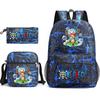 One Piece Anime Backpack Kids School Use Large Capacity Oxford Fabric Dual Shoulder Bag With Padded Straps