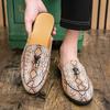Nuove Mezzetop da Uomo con Fantasia Pelle di Serpente Scarpe da Guida Uomo Ciabatte Casual Mocassini Mocassini Traspiranti Zapatos Hombre