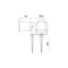 Garden lamp, 1xGU10, IP65, black, driven in