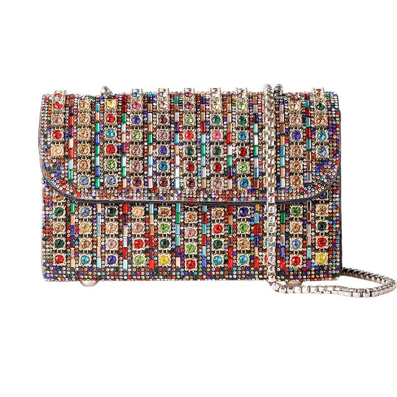 Dinner Bag Shiny Diamond-encrusted Handbag Hand Bag Chain Bag Banquet Bag Night Light Luxury