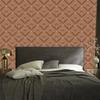 Geometric Diamonds Orange and Beige Wallpaper for Living Room and Bedroom 50x1000